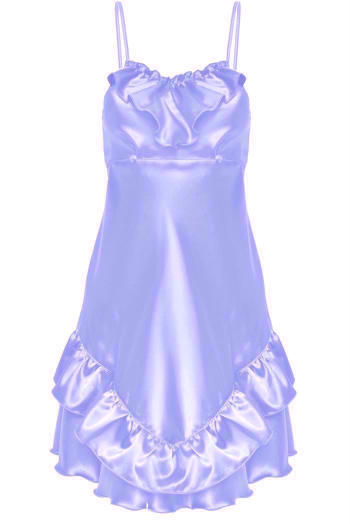 Cute ruffle babydoll natkjole 