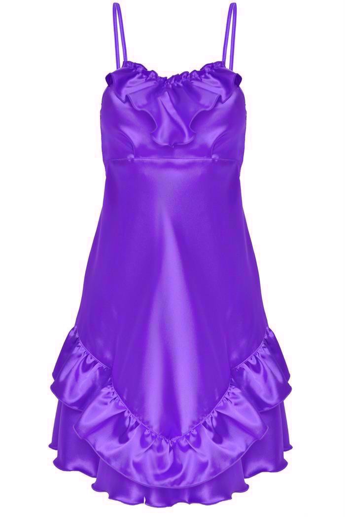 Cute ruffle babydoll natkjole 