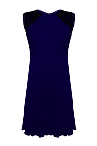 Ærmeløs kjole m. oval ryg åbning