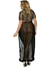 Plussize Glamourøs lang Kimono