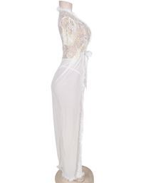 Hvid Glamourøs lang Kimono