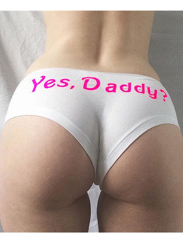 Billede af Hvid Yes, daddy hotpants trusser