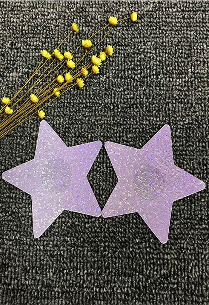 Billede af Glimmer violet stjerne formet pasties