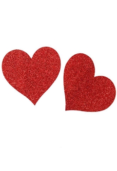 Romantiske rød glimmer hjerte pasties