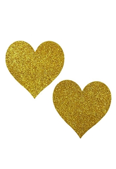 Guld glimmer hjerte pasties