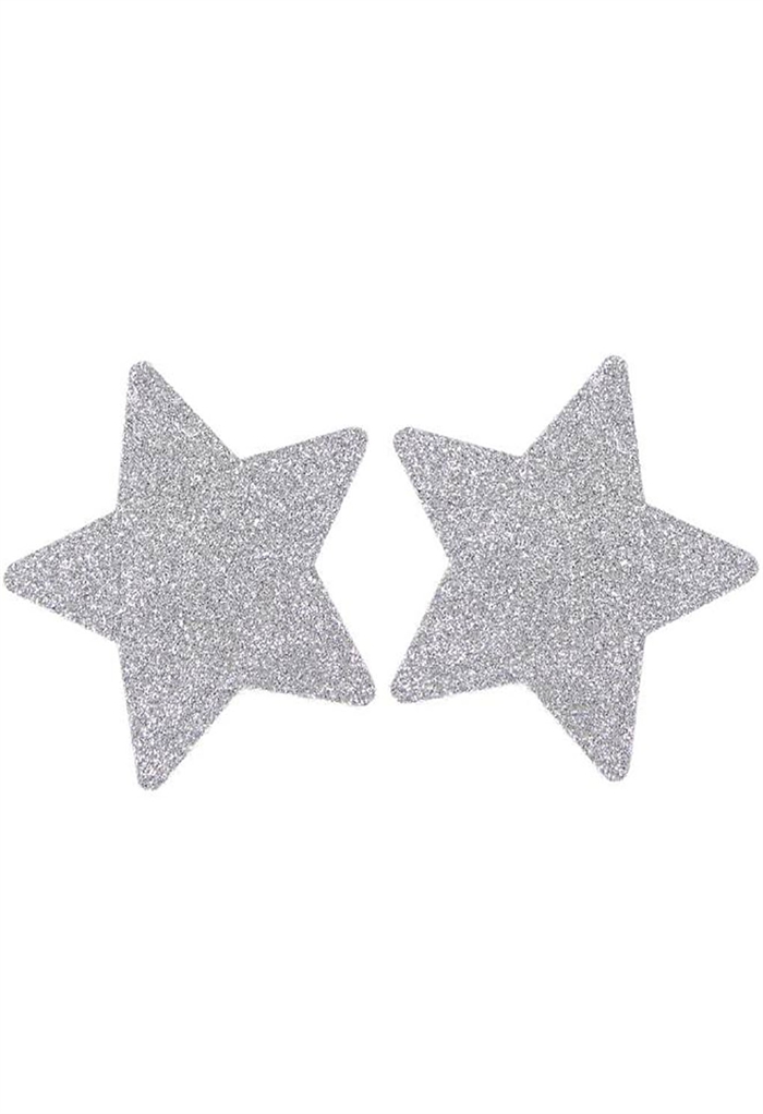 Billede af Sølv glimmer stjerne formet brystvorte skjuler