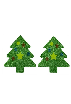 Grøn juletræ brystvorte skjuler 