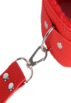 Rød leg & handcuff sæt 