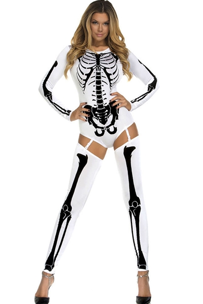 Halloween bone kostume