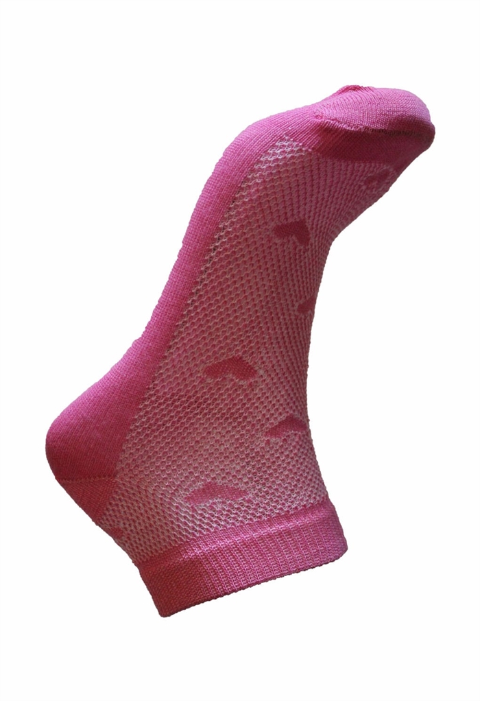 Billede af 5 par bomuld korte footies strømper, pink