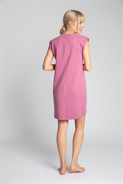 Designer bomuld natkjole, pink