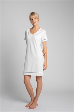 Hvid overknæ lang t-shirt natkjole